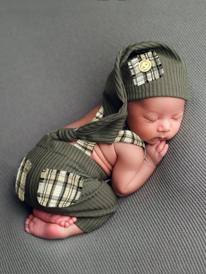 Avezano Baby Photography 2-Piece Set Hat and Jumpsuit