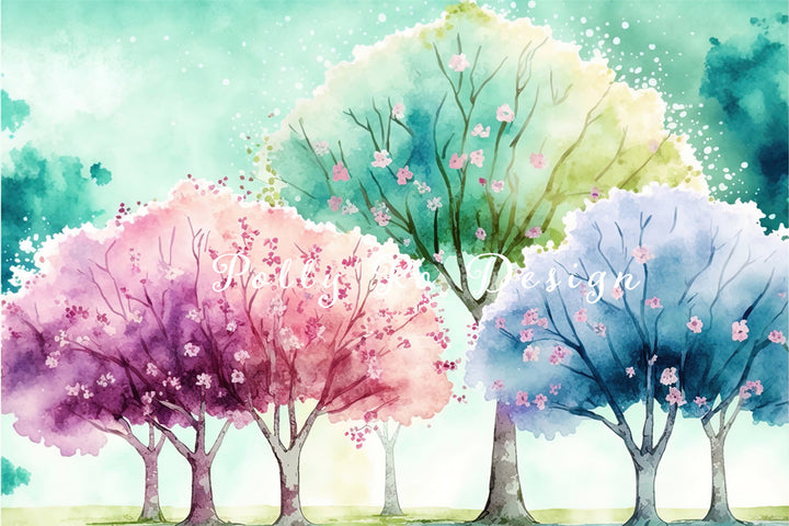 Avezano Spring Color Tree Photography Backdrop Designed By Polly Ro Design-AVEZANO
