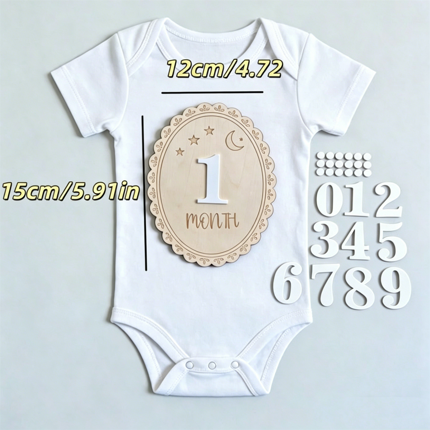 Avezano Baby Shower Birth Announcement Sign - "Hello World" Newborn Photo Prop