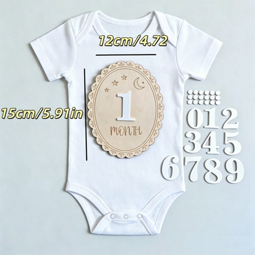 Avezano Baby Shower Birth Announcement Sign - "Hello World" Newborn Photo Prop