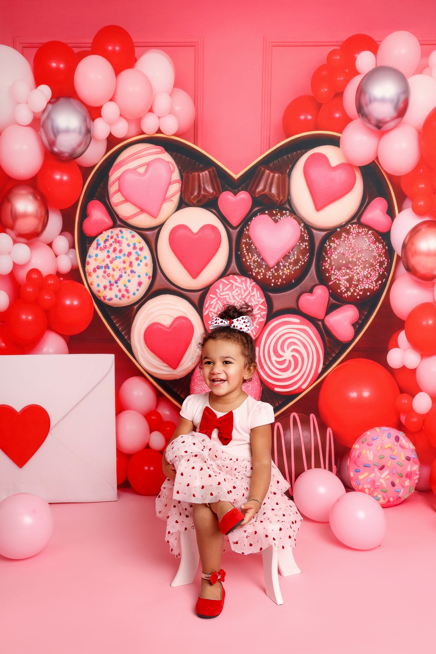 Avezano Valentine's Day Chocolate Balloon Backdrop Designed By Polly Ro Design