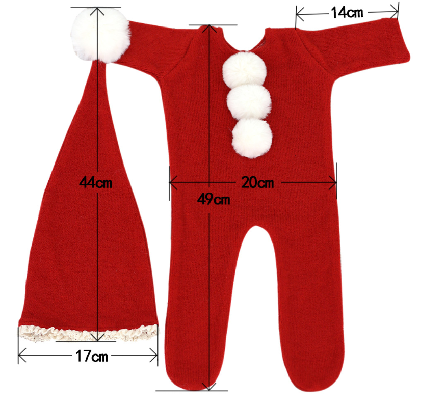 Avezano Two-piece Baby Christmas Jumpsuit Set