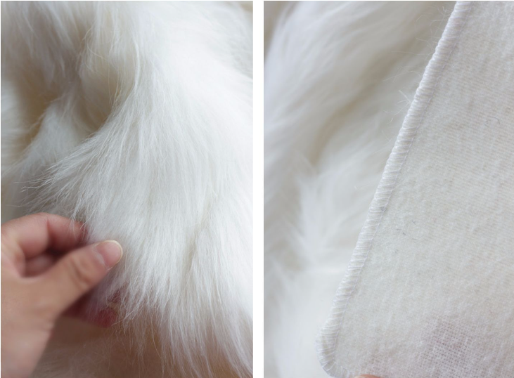 Avezano White Plush Blanket Styling Prop