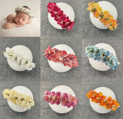 Avezano Newborn Kid Floral Headband Ombre Flower Photo Prop
