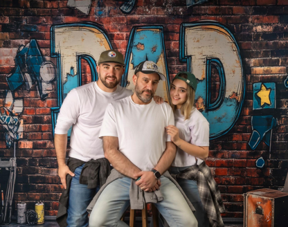 Avezano Father's Day Brick Wall Daddy Painting Photography Backdrop By Lecheme Ruby Gu