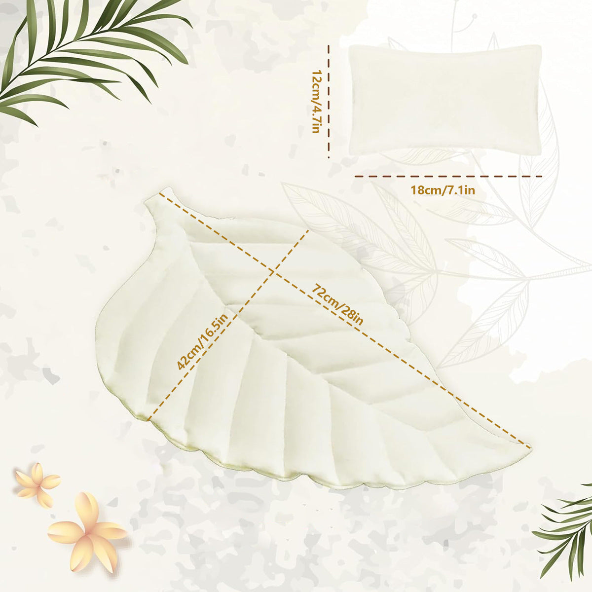 Avezano Newborn Photography Leaf Mat Baby Posing Pillow Photo Prop