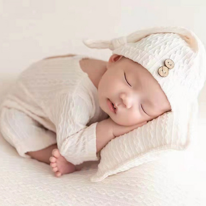 Avezano Baby Photography Outfit Set: Hat and Overalls