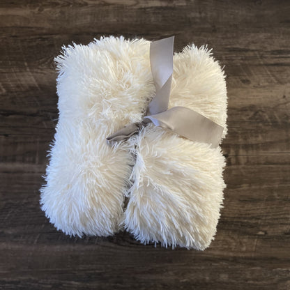Avezano White Plush Blanket Newborn Photography Prop