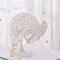 Avezano Baby Lace Court Hat with Flowered Brim