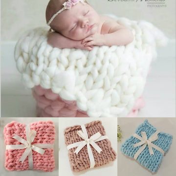 Avezano Baby Photo Props Square Blanket Photography