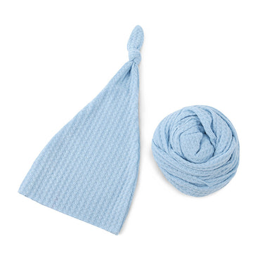 Avezano Newborn Photography Wrap + Hat 2 Piece Set