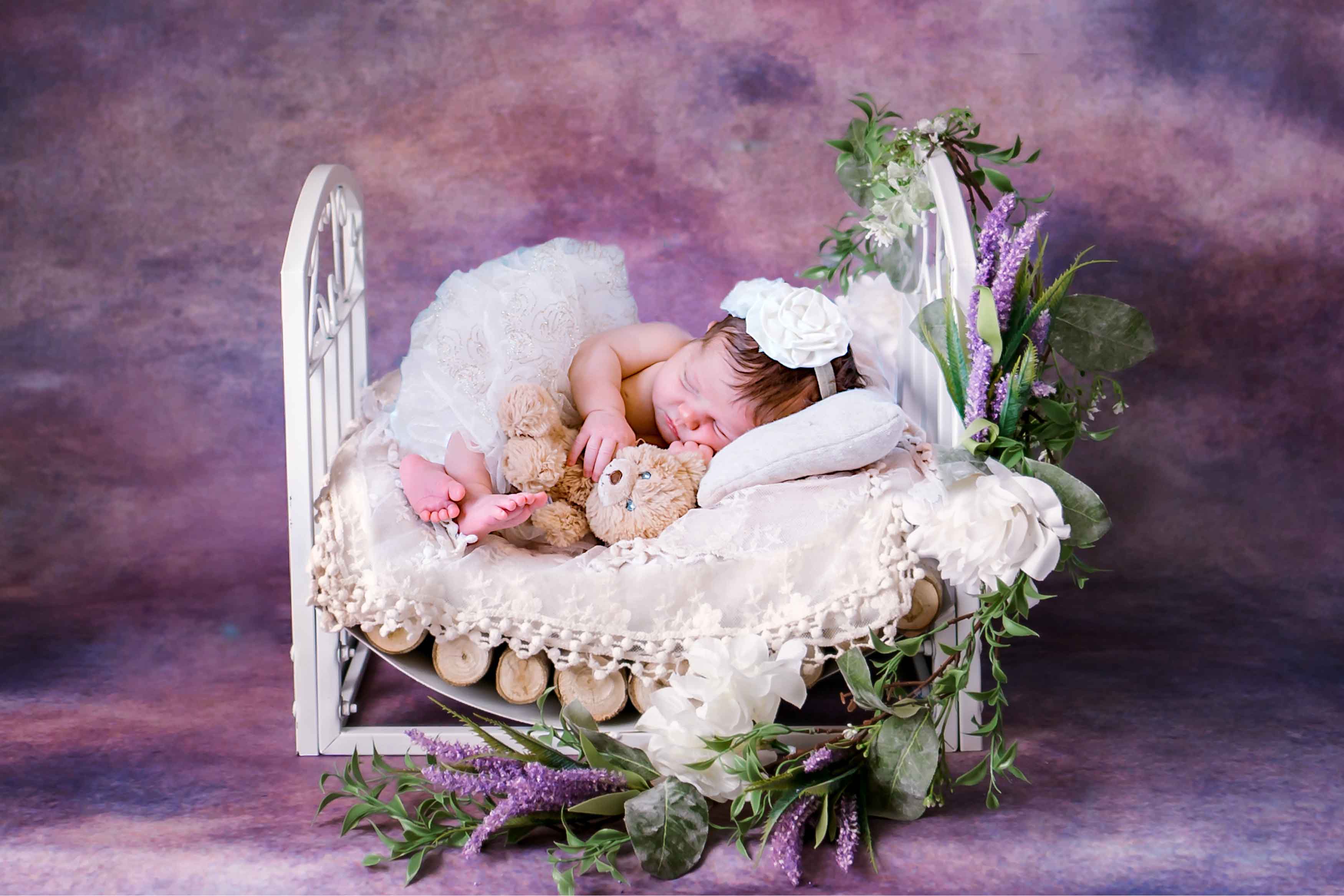 Avezano Lavender Layered Mist Abstract Texture Master Backdrop For Portrait Photography-AVEZANO