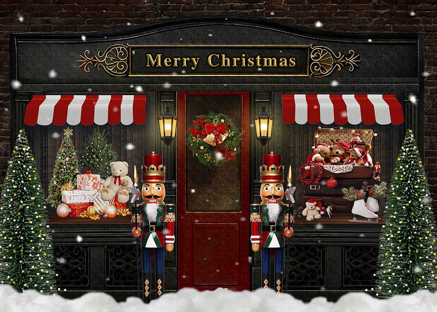 Avezano New Black Christmas Shop Photography Background-AVEZANO
