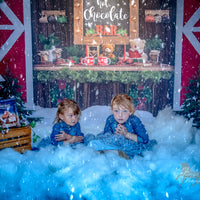 Avezano Hot Coco Wreath Christmas Backdrop Photography
