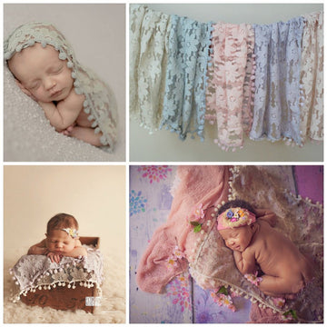 Avezano Newborn Photography Props Baby Stretch Lace Wrap