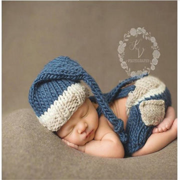 Avezano Outfits Newborn Baby Sweater Children's Set Hand-Knitted Wool