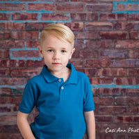 Avezano Red and Blue Brick Wall Photography Backdrop Designed By Casi Ann-AVEZANO