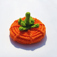 Avezano Pumpkin Hat Hand-Knitted Newborn Shooting Props