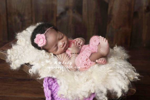 Avezano Newborn Photography Wool Mohair Knitted Clothes for Baby Photos