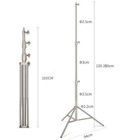 Avezano 2.8m Stainless Steel Flash Frame Stand Tripod for External Shooting