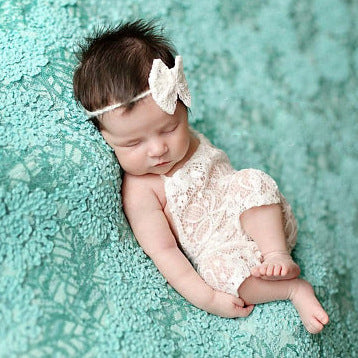 Avezano Baby Lace Toddler Pants with Lace Headband Set