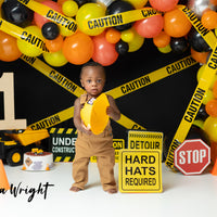 Avezano Warning Sign Setup Photography Birthday Backdrop Designed By Vanessa Wright