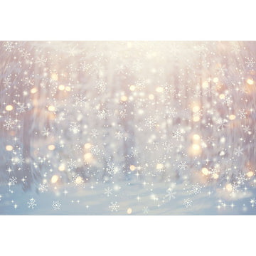 Avezano Snow And Sparkle Bokeh In Winter Photography Backdrop-AVEZANO