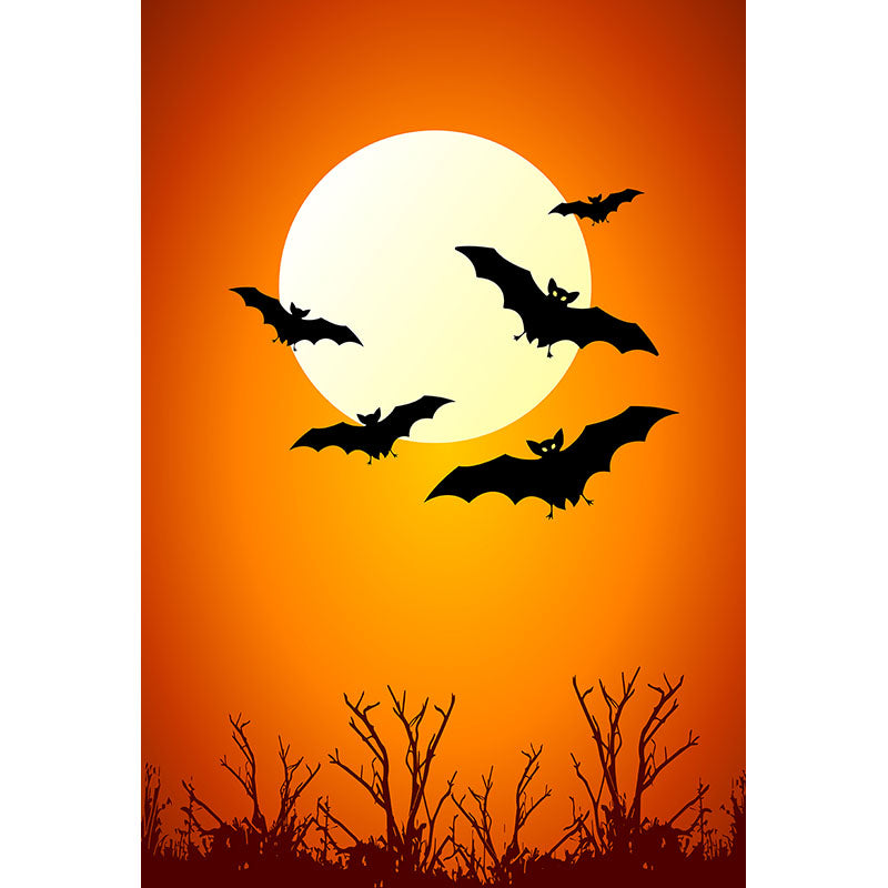 Avezano The Bat And Moon Halloween Photography Backdrop-AVEZANO