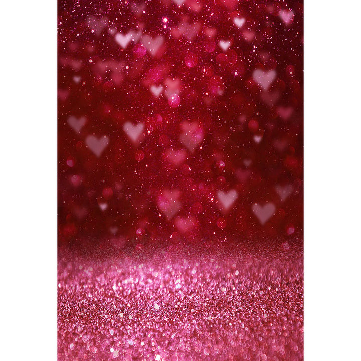 Avezano Red Love Heart Bokeh And Sparkle Powder Valentine'S Day Photography Backdrop-AVEZANO
