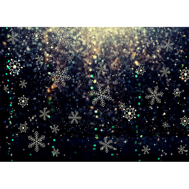 Avezano Falling Snowflakes And Sparkling Bokeh Photography Backdrop-AVEZANO