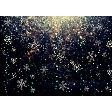Avezano Falling Snowflakes And Sparkling Bokeh Photography Backdrop-AVEZANO