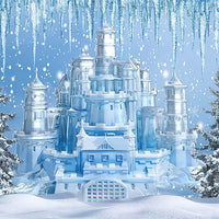 Avezano Various styles of Frozen castle Winter Snow Photography Backdrop