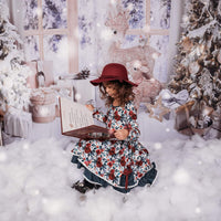 Avezano Christmas Gift Fawn Doll Decoration Photography Backdrop