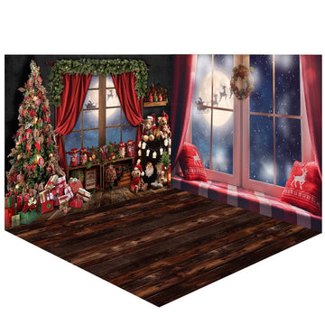 Avezano Christmas Indoor Decorations Photography Backdrop Scene Room Set-AVEZANO