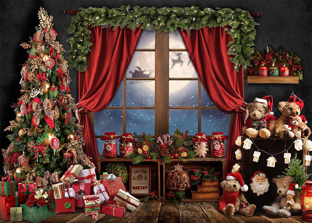 Avezano Christmas Indoor Decorations Photography Backdrop Scene Room
