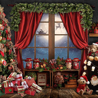 Avezano Christmas Indoor Decorations Photography Backdrop Scene  Room Set