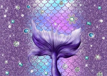Avezano Purple Mermaid Theme Photography Backdrop-AVEZANO