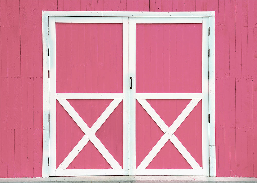 Avezano Pink Wooden Door Backdrop For Photography-AVEZANO