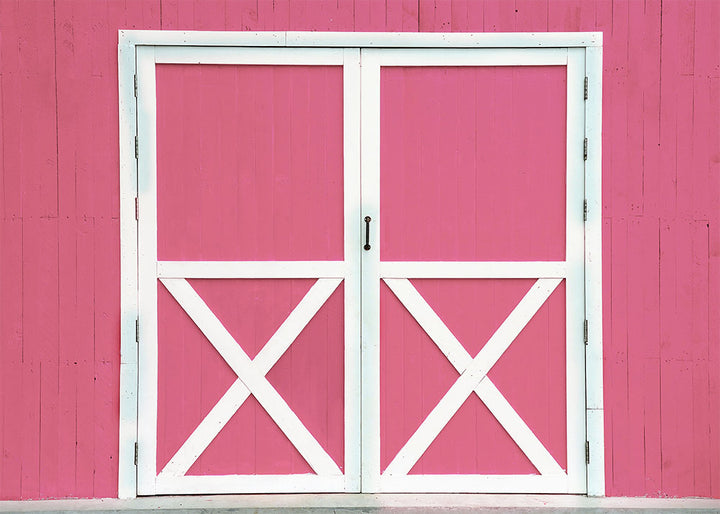 Avezano Pink Wooden Door Backdrop For Photography-AVEZANO