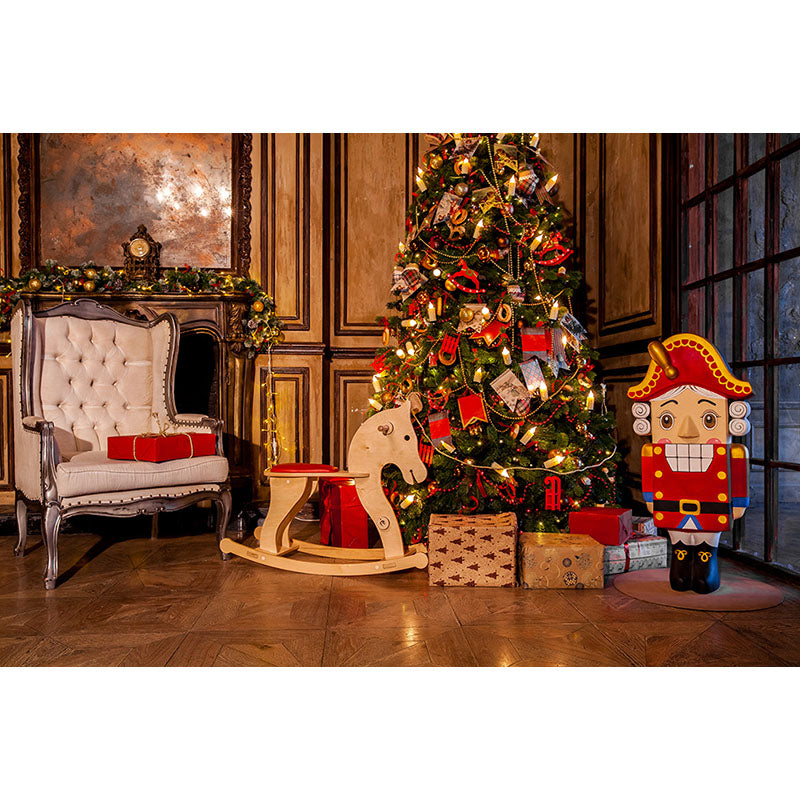 Avezano Christmas Tree And Gifts Photography Backdrop For Christmas-AVEZANO
