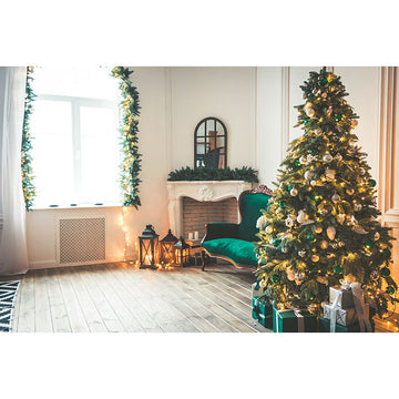 Avezano Christmas Tree And Other Decorations Photography Backdrop For Christmas-AVEZANO