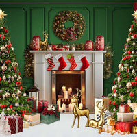 Avezano Christmas Firework And Gifts Backdrop For Photography-AVEZANO