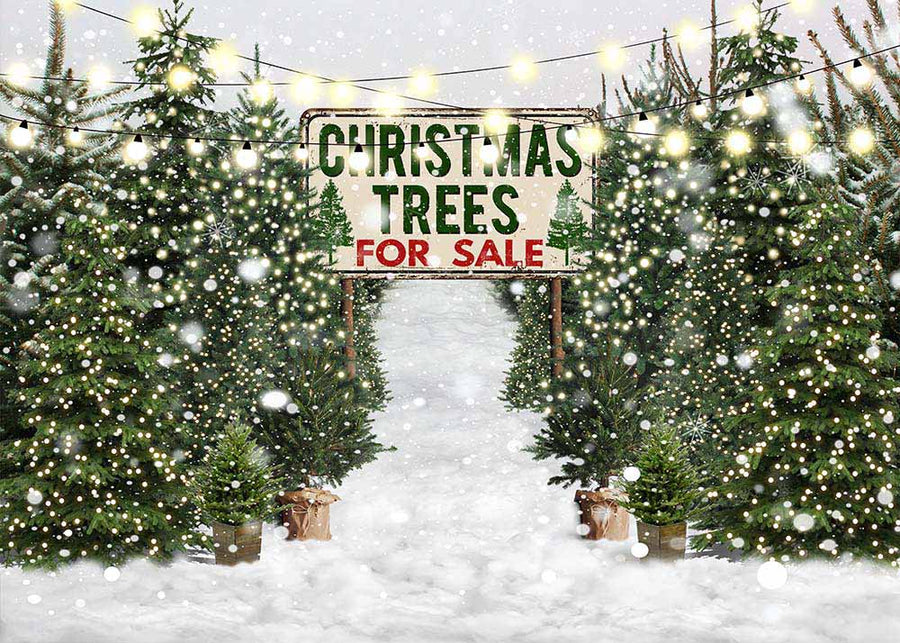 Avezano Christmas Tree for Sale Photography Backdrop-AVEZANO