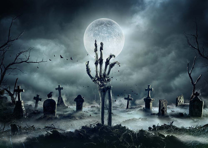 Avezano Hand In The Grave Halloween Backdrop For Photography-AVEZANO