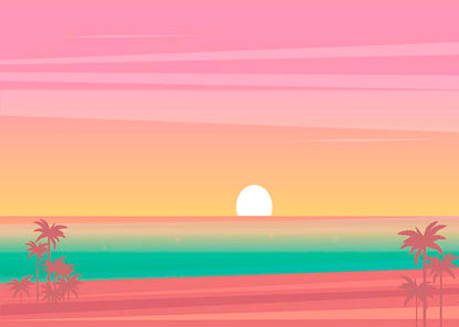 Avezano Seaside Sunset Backdrop For Photography