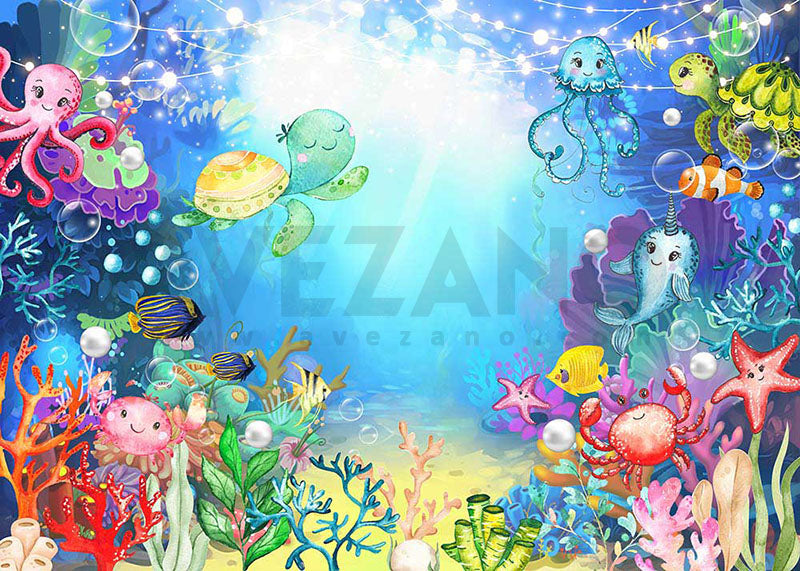 Avezano Underwater World Kids Birthday Party Photography Background-AVEZANO