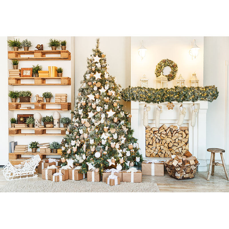 Avezano Christmas Tree Photography Backdrop For Christmas-AVEZANO