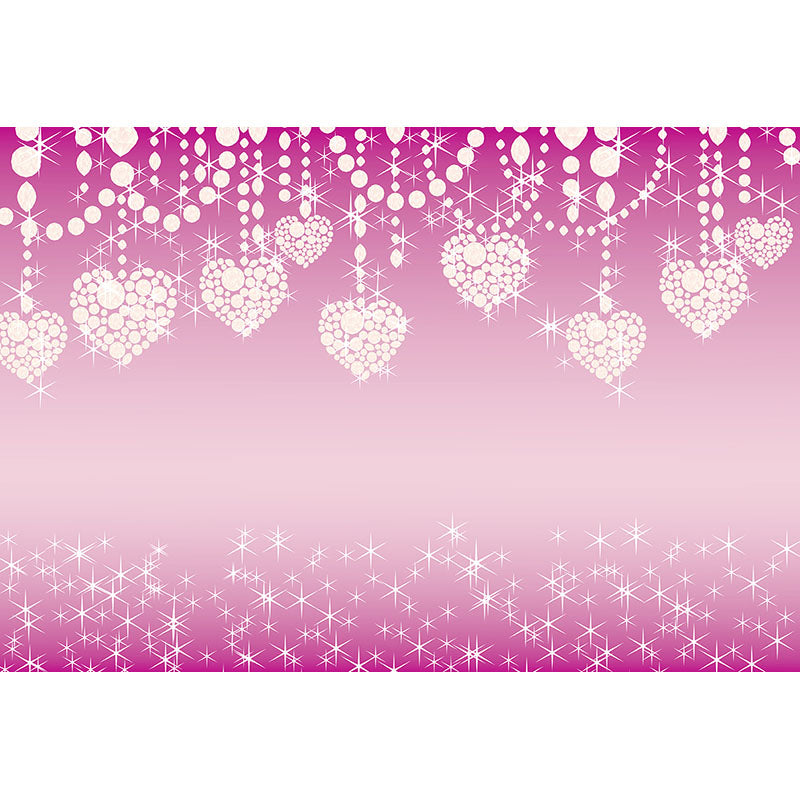 Avezano Sparkle Heart-Shaped Pendant Pattern And Bokeh Valentine&