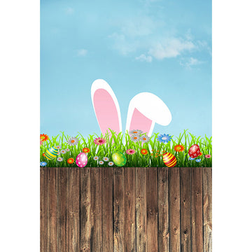 Avezano Rabbit Ears And Eggs Photography Backdrop For Easter-AVEZANO