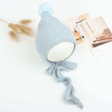 Avezano Newborn Full Moon Rabbit Hair Ball Tip Ear Guards Photography Props